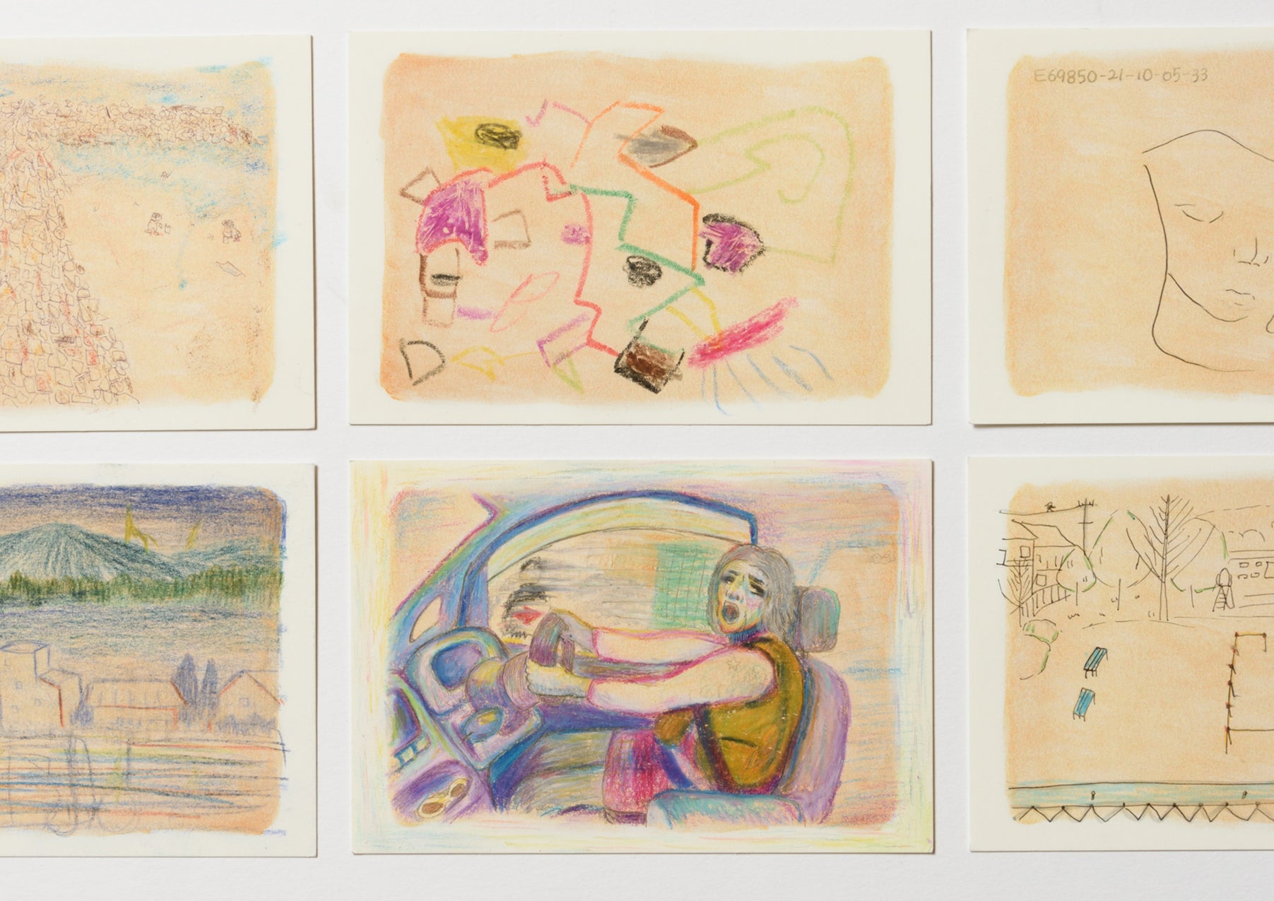 真作保証】荒井良二手描きイラスト7枚セット/Arai Ryoji/絵本