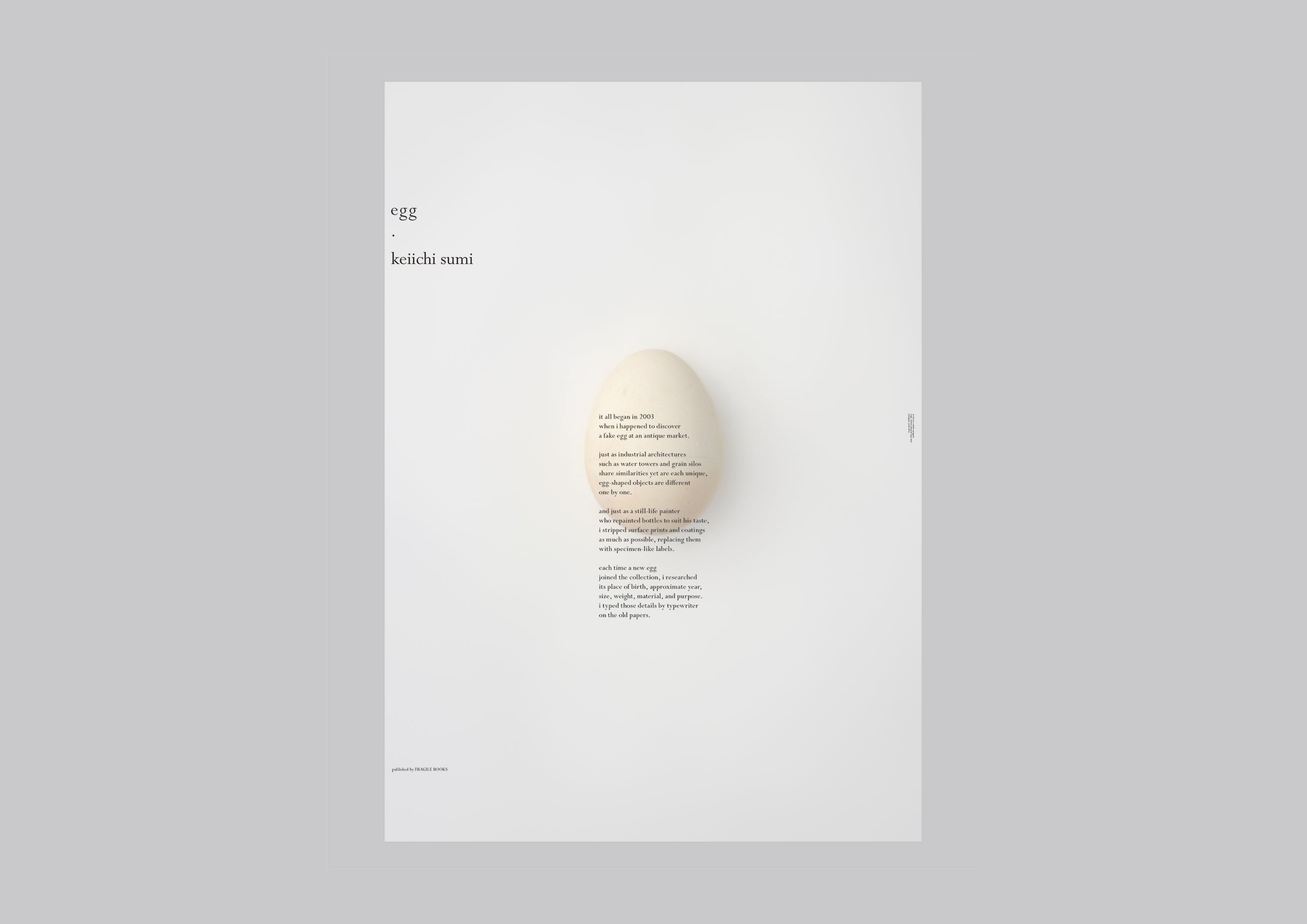 egg poster / 澄敬一 – FRAGILE BOOKS